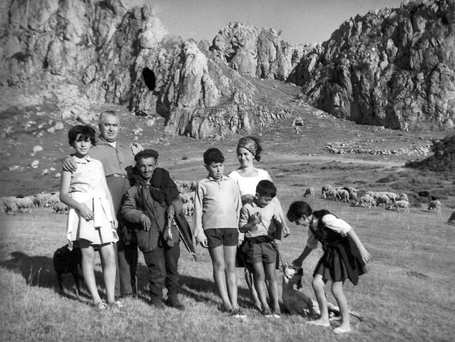 La familia Reyero, con Saturno, julio de 1968